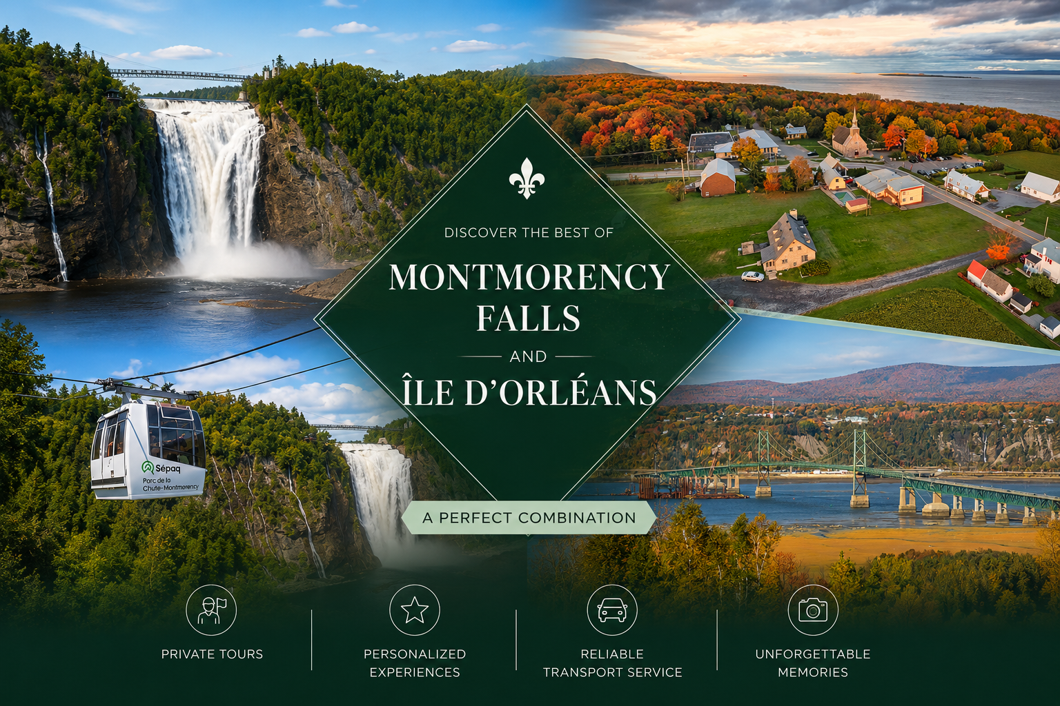 Montmorency Falls and Île d’Orléans private tour in the Quebec City region